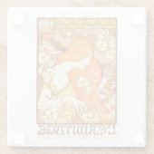 Vintage Poster Französisches Magazin Jugendstil Fr Glasuntersetzer (Rückseite)