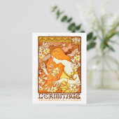 Vintage Poster Französisches Magazin Jugendstil Fr Postkarte (Stehend Vorderseite)