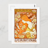 Vintage Poster Französisches Magazin Jugendstil Fr Postkarte (Vorne/Hinten)