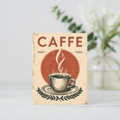 Vintage Poster für das Kaffeehaus Postkarte (Stehend Vorderseite)