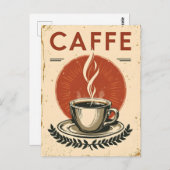 Vintage Poster für das Kaffeehaus Postkarte (Vorne/Hinten)