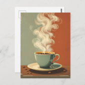 Vintage Poster für das Kaffeehaus Postkarte (Vorne/Hinten)