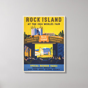 Vintage Poster für die Messe Chicago World 1933-34 Leinwanddruck