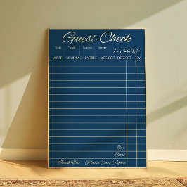 Vintage-Poster für Gastquittungen in Blau Poster