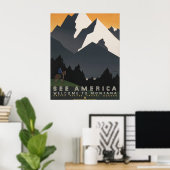 Vintage Poster für Reisen nach Montana. (Heimbüro)