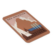 Vintage Poster für Reisen nach Montana. 2 Magnet (Rechte Seite)