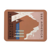 Vintage Poster für Reisen nach Montana. 2 Magnet (Horizontal)