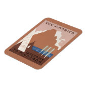 Vintage Poster für Reisen nach Montana. 2 Magnet (Linke Seite)