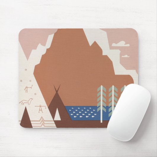 Vintage Poster für Reisen nach Montana. 2 Mousepad (Mit Mouse)