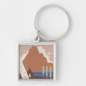 Vintage Poster für Reisen nach Montana. 2 Schlüsselanhänger (Vorne)