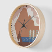 Vintage Poster für Reisen nach Montana. 2 Uhr (Winkel)