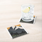 Vintage Poster für Reisen nach Montana. Rechteckiger Pappuntersetzer (Vor Ort)