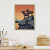 Vintage Poster für Reisen zu Nationalparks (Küche)