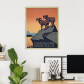 Vintage Poster für Reisen zu Nationalparks (Heimbüro)