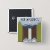 Vintage Poster für Reisen zu Nationalparks. Button (Vorne & Hinten)