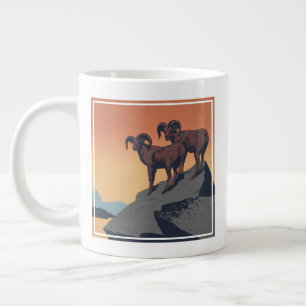 Vintage Poster für Reisen zu Nationalparks Jumbo-Tasse