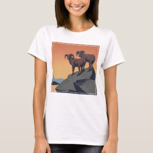 Vintage Poster für Reisen zu Nationalparks T-Shirt