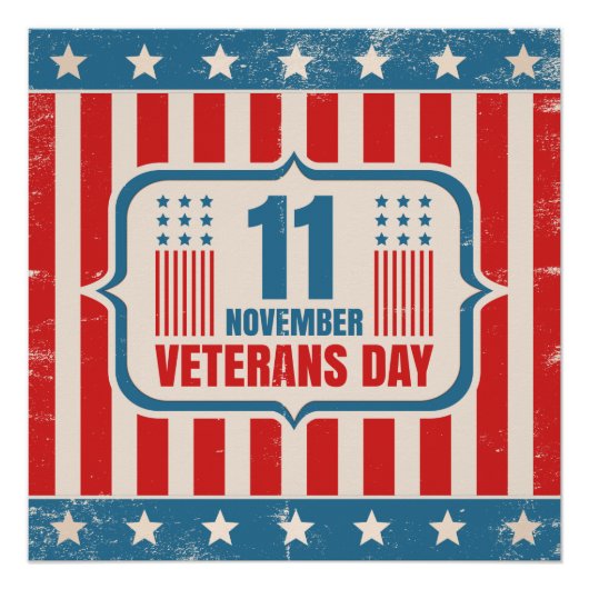 Vintage Poster für Veteranen (Vorderseite)