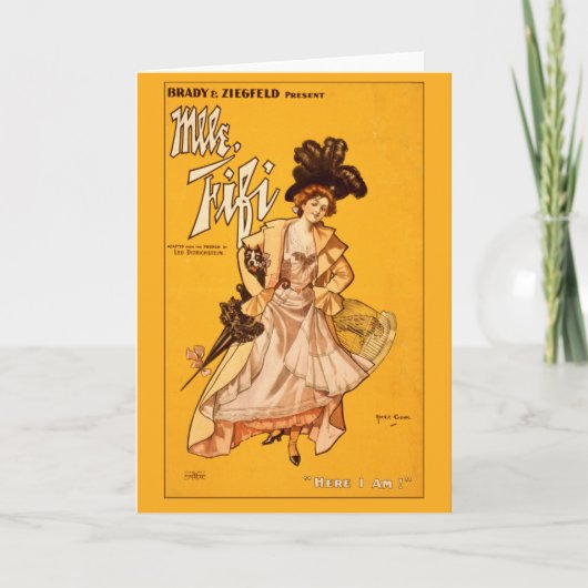 Vintage Poster-Grußkarte Karte (Vorderseite)