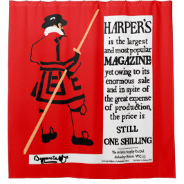 Vintage Poster Harper's Magazine Beefeater Duschvorhang