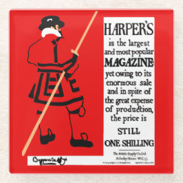 Vintage Poster Harper's Magazine Beefeater Glasuntersetzer