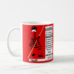 Vintage Poster Harper's Magazine Beefeater Kaffeetasse