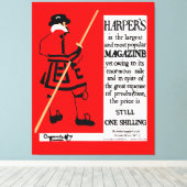 Vintage Poster Harper's Magazine Beefeater Leinwanddruck (Insitu (Holzboden))