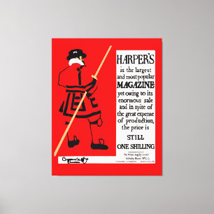 Vintage Poster Harper's Magazine Beefeater Leinwanddruck