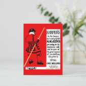 Vintage Poster Harper's Magazine Beefeater Postkarte (Stehend Vorderseite)
