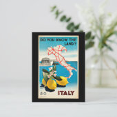 Vintage Poster, Italien, Postkarte (Stehend Vorderseite)