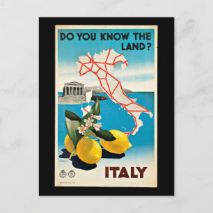 Vintage Poster, Italien, Postkarte