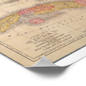 Vintage Poster Karte Kubas (Ecke)