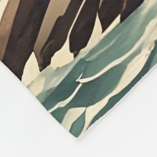 Vintage Poster Lighthouse Fleecedecke (Ecke)