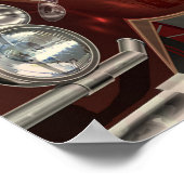 Vintage Poster London riss Zeitungshintergrund. (Ecke)