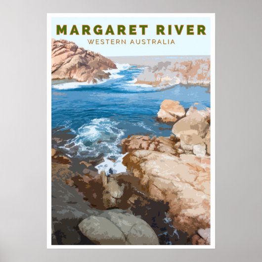 Vintage Poster - Margaret River, Western Australie (Vorne)