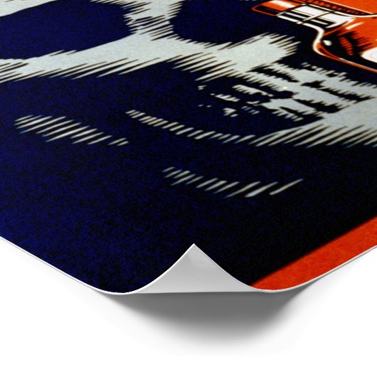 Vintage Poster - Mix'Em - Schädel - LEINWAND (Ecke)