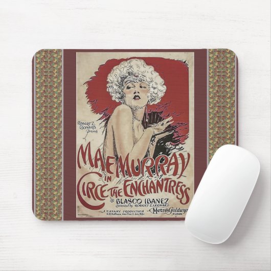 Vintage Poster Mouse Pad Mousepad (Mit Mouse)