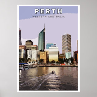 Vintage Poster - Perth, Western Australien