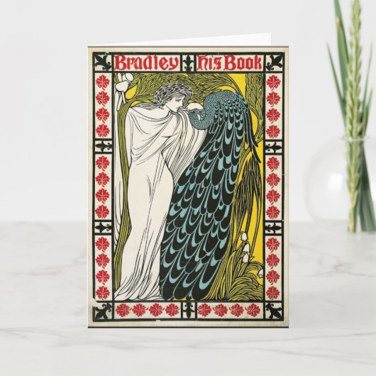 Vintage Poster:Pfau:Frau Karte (Vorderseite)