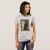 Vintage Poster:Pfau:Frau T-Shirt (Vorne ganz)