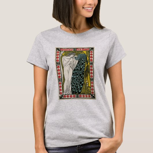 Vintage Poster:Pfau:Frau T-Shirt (Vorderseite)