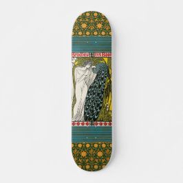 Vintage Poster:Pfau:Frauenskateboard Skateboard
