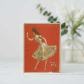 Vintage Poster Postkarte (Stehend Vorderseite)
