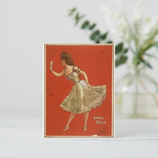 Vintage Poster Postkarte (Stehend Vorderseite)