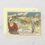 Vintage Poster Postkarten - Bauern (Vorne/Hinten)