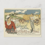 Vintage Poster Postkarten - Bauern (Vorderseite)