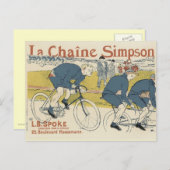 Vintage Poster Postkarten - Fahrräder (Vorne/Hinten)