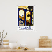 Vintage Poster Print Black Forest Deutschland (Küche)