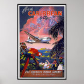 Vintage Poster Print Caribbean (Vorne)