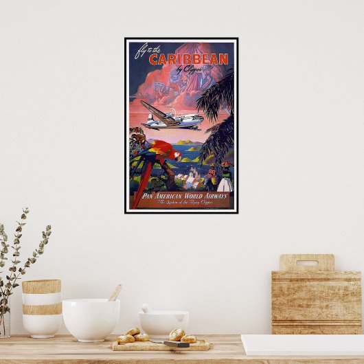 Vintage Poster Print Caribbean (Küche)